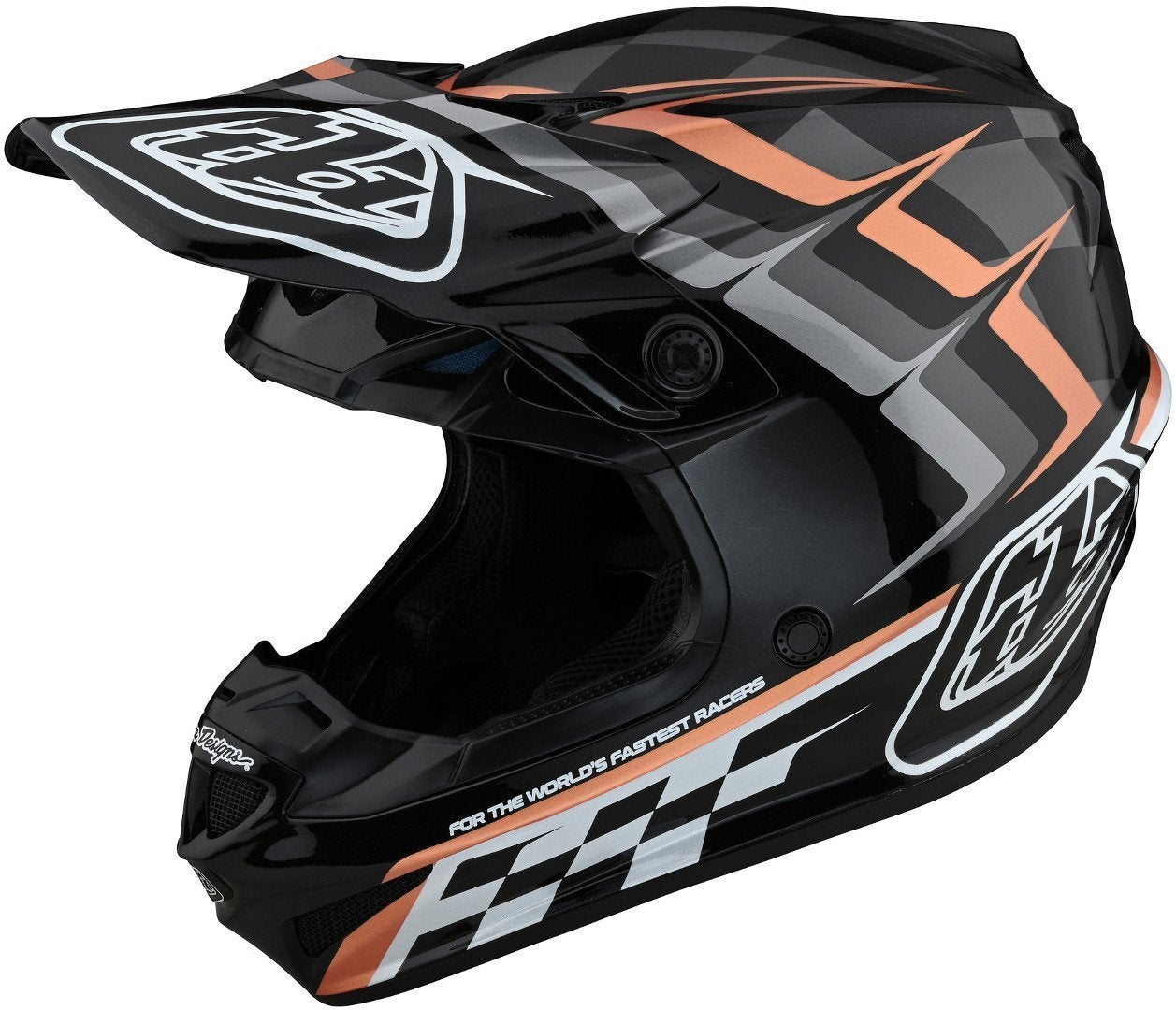 Troy Lee Designs SE4 Warped Polyacrylite MIPS Motocross Helm 109327032