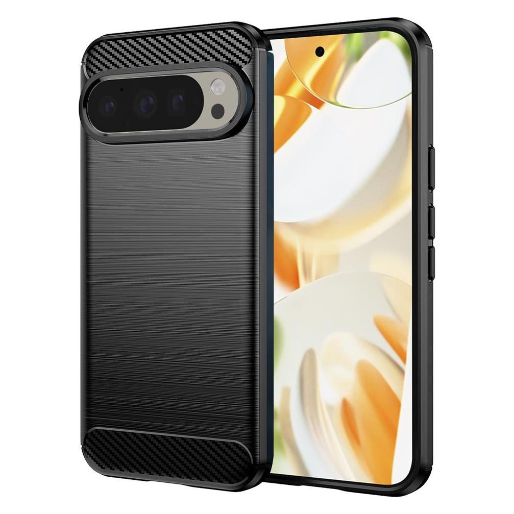 Techsuit - Carbon Silicone - Google Pixel 9 Pro / 9 - Black (Google Pixel 9, Google Pixel 9 Pro) (56346446)