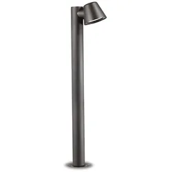Ideal Lux Outdoor Stehleuchte GAS PT1, IP43, 80cm, GU10, Aluminium / Hartglas, Anthrazit IDEA-139470