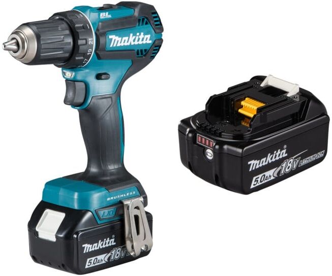 Set Makita Akku-Bohrschrauber 18V / 5,0 Ah DDF485RTJ + Akku-BL1850B Li 18,0V 5.0Ah - 197280-8
