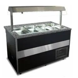 GGG Gastro Heiße Theke Warmvitrine Bain Marie Warmhaltetheke 4x GN1/1 1500x800x1350mm
