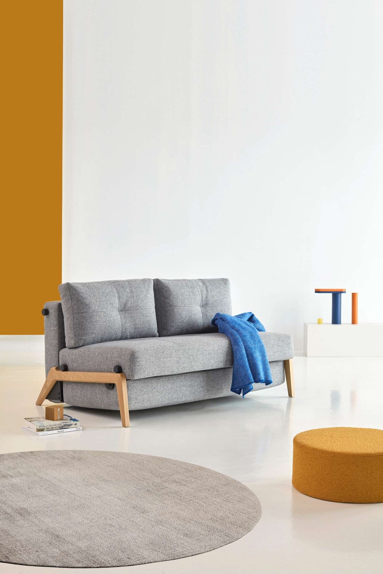 Schlafsofa INNOVATION LIVING ™ "Cubed Klappsofa, hochwertige Schlaffunktion, Design und extra Komfort", grau (granit), B:148cm H:79cm T:98cm, Sofas, Schlafsofa, Frontauszug, sehr platzsparend, abgewinkelt Sitzen, waagerecht liegen