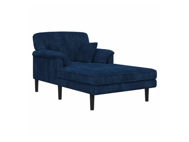 vidaXL Chaiselongue Chaiselongue Marineblau Cordstoff, 1 Teile