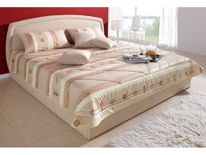 Tagesdecke, beige, B:235cm L:225cm, Polyester, WESTFALIA SCHLAFKOMFORT, Tagesdecken, Tagesdecke
