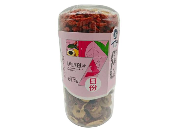 JiLiangMu Thé aux longanes, dattes rouges et baies de goji 170 g