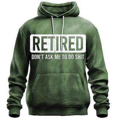 Herren Hoodie Rente Frag mich nicht Dinge zu tun Lustiger Arbeits Humor Grafik Pullover Sweatshirt