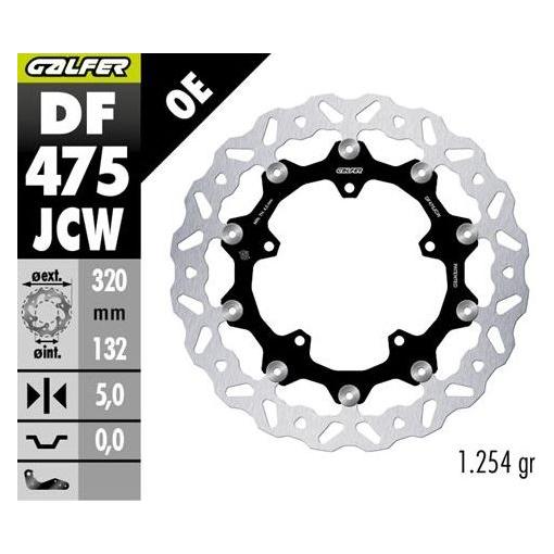 Galfer Bike Bremsscheibe Galfer Float Floatech Schw.R90r (320 mm) (DF475JCW)