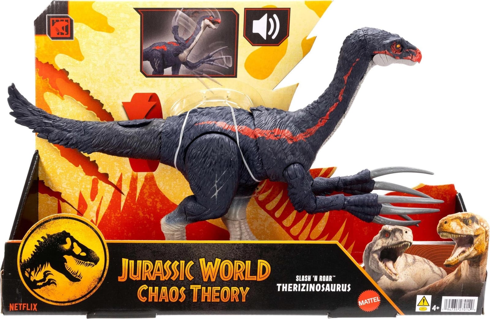 Mattel Jurassic World Therizinosaurus speelgoedfiguur