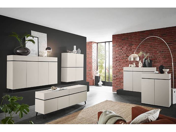 Commode 90 x 111 x 40cm Beige/Cachemire