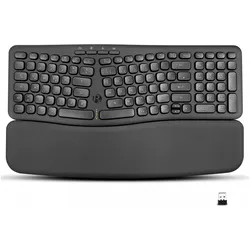 Perixx Wireless Ergonomic Black DE Keyboard (DE, Kabellos), Tastatur, Schwarz