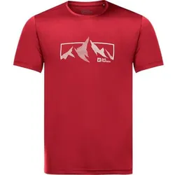 JACK WOLFSKIN Herren Shirt PEAK GRAPHIC T M, Größe M in Rot Rot