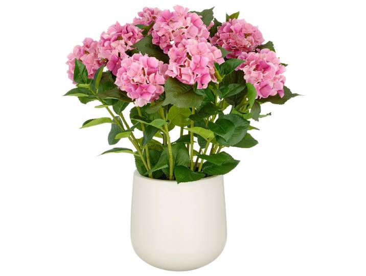 Kunstpflanze, Pink, Kunststoff, 27x77x27 cm, UV-beständig, inkl. Topf, Dekoration, Blumen & Blumentöpfe, Kunstpflanzen