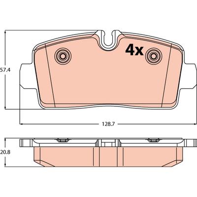 TRW Bremsbelagsatz, Scheibenbremse gdb2598 für Iveco