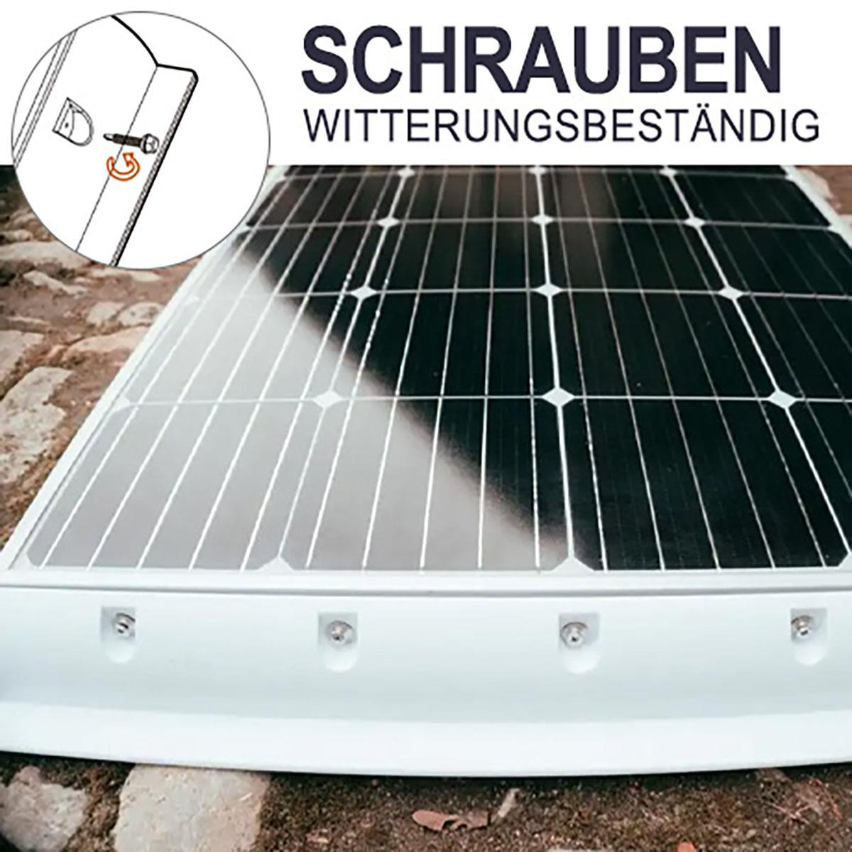 Enjoy Solar ABS-houderspoiler voor zonnemodule, wit, 550 mm, geschikt voor campers