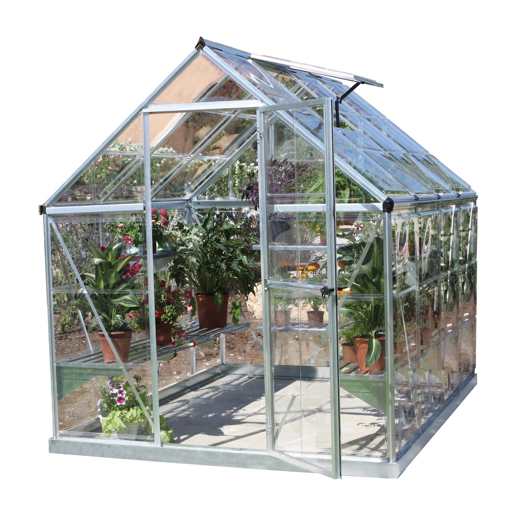 Palram - Canopia Harmony 2.5 x 1.9 Gewächshaus, silber, klar