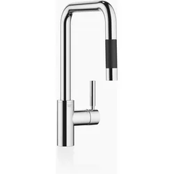 Dornbracht META SQUARE Einhebelmischer mit Pull-Down-Brause, Ausladung 200mm, 33870861-00, Farbe: Chrom