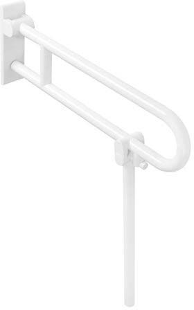 Hewi 801 barre d'appui à Hewi 801.50.144S36 750 mm, corail, orientable, avec repose-pieds