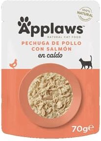 Applaws Cat Sobre Peito de Frango e Salmão 12 unid x 70g