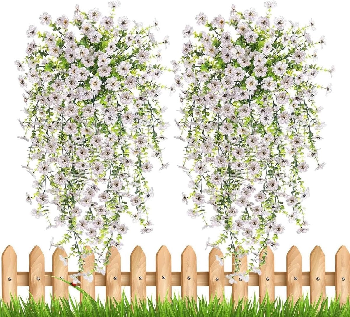 Wit Kunstbloemen Orchidee - UV-bestendige Nep Planten voor Woondecoratie - 75 cm