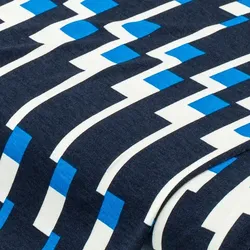 Viskose-Jersey "Grafisch", blau-color