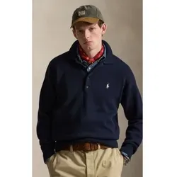 Polo Ralph Lauren für Herren. 710B20258001 Lässiger Baumwollpullover mit Marineflagge (L), Baumwolle, Langarm