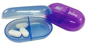 Anota Tomas 6.5x4x2 pocket pillbox 2 cm Lila + Blue 2 Units