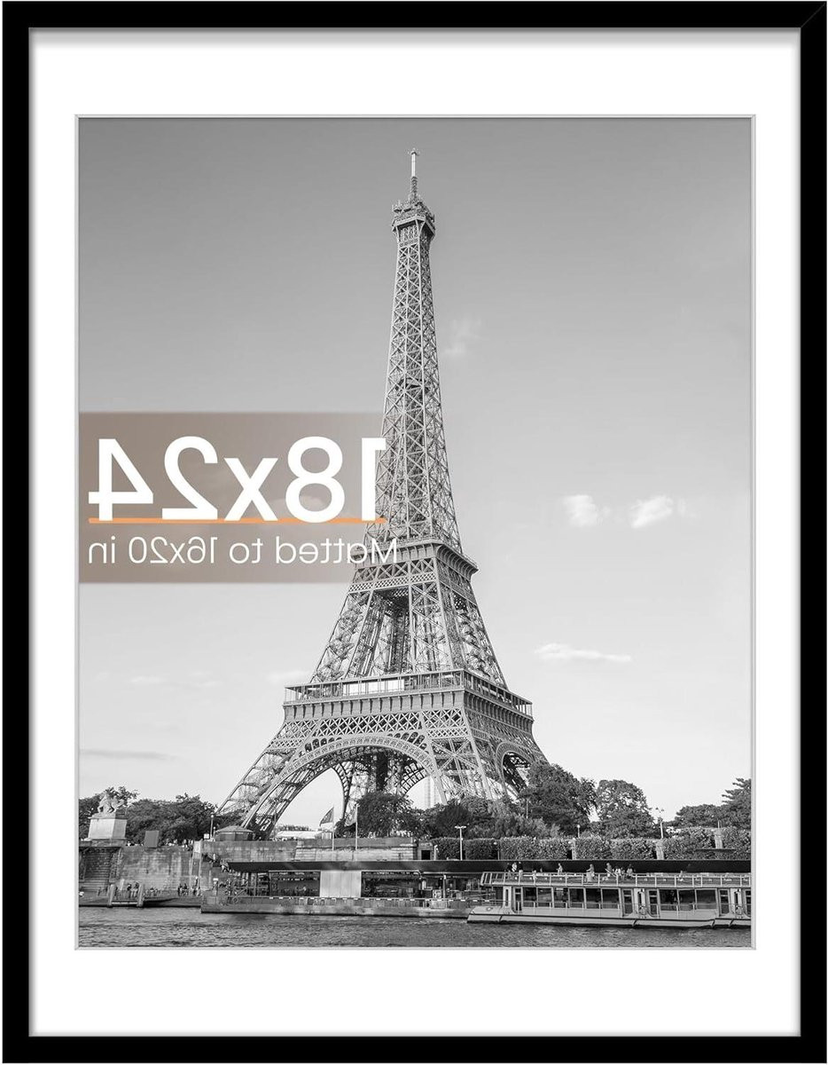 Fotolijst Posterframe Wandlijst Zwart 18x24 cm
