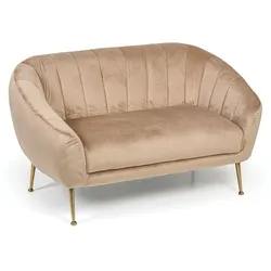 Sofa Wildleder MARLENE, 2 Sitzplätze, beige
