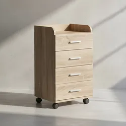 KADIMA DESIGN Rollcontainer ISONZO: 4 Schubladen, Ablagefläche, Rollen, Melaminharz-Beschichtung, flexibel und mobil.