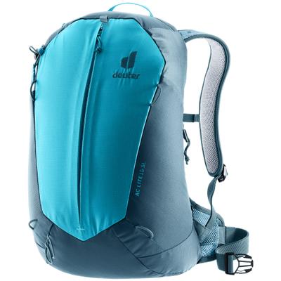 Wanderrucksack DEUTER "AC LITE 15 SL", blau (lagoon, atlan), Rucksäcke, B/H/T: 28cm x 44cm x 20cm, Polyester, für Tagesausflüge, mit geringem Gewicht, B:28cm H:44cm T:20cm
