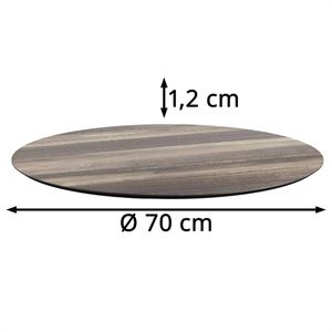 Veba Tischplatte 1270, rund, Ø 70cm, tropical wood