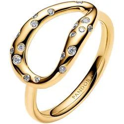 Pandora 164676C01 Statement-Ring für Frauen mit Steinen Besetzt Goldfarben, 58/18,5