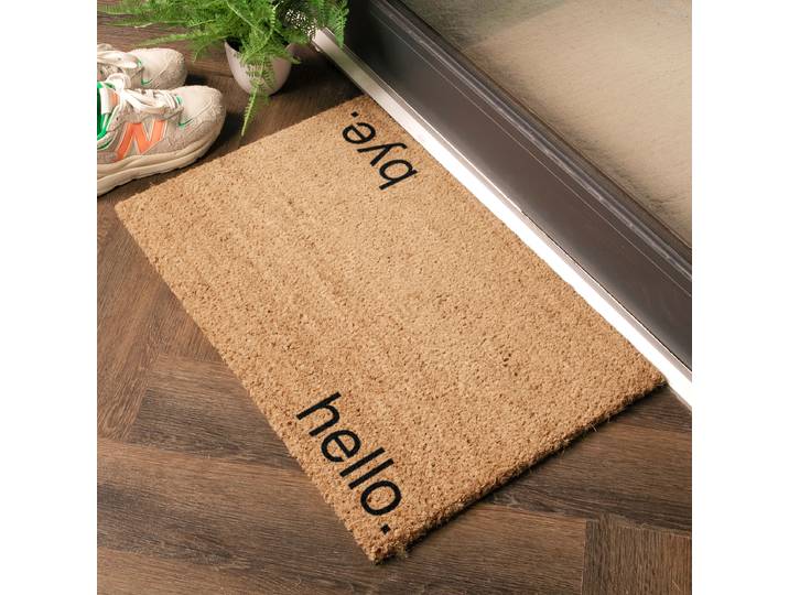 Paillasson TYPO-HELLOBYE 40 x 1 x 60cm Marron