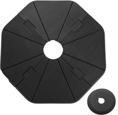 Costway 4-Piece Fillable Umbrella Base Stand for Garden Yard Poolside