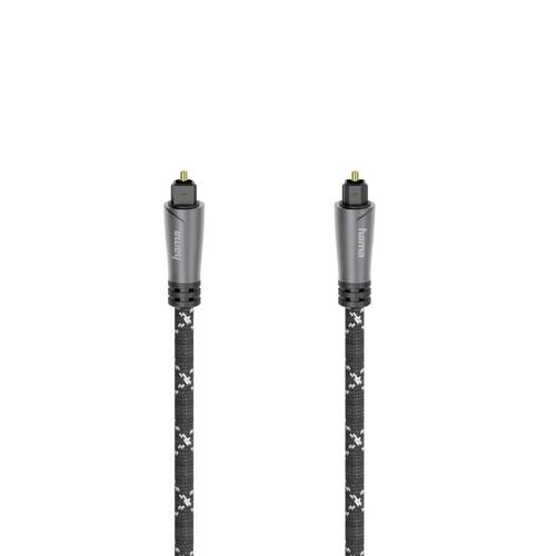 Hama 00205139 Audio-Lichtleiter-Kabel, ODT-Stecker (Toslink), Metall, 1,5m