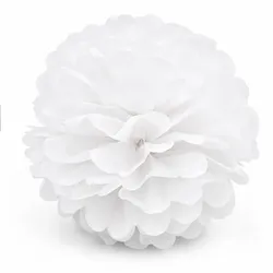Creativery 1 Pompons 25cm Seidenpapier Pompoms Papierblumen Hängedeko Partydeko Kugeln Weiß