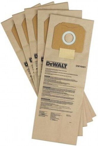 DeWALT DWV9401-XJ 5 sacs d’aspirateur en papier