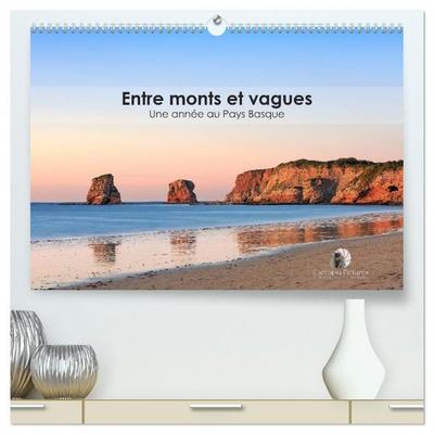 Entre monts et vagues - Une année au Pays Basque (Calendrier mural 2026 DIN A2 vertical) calendrier de bureau