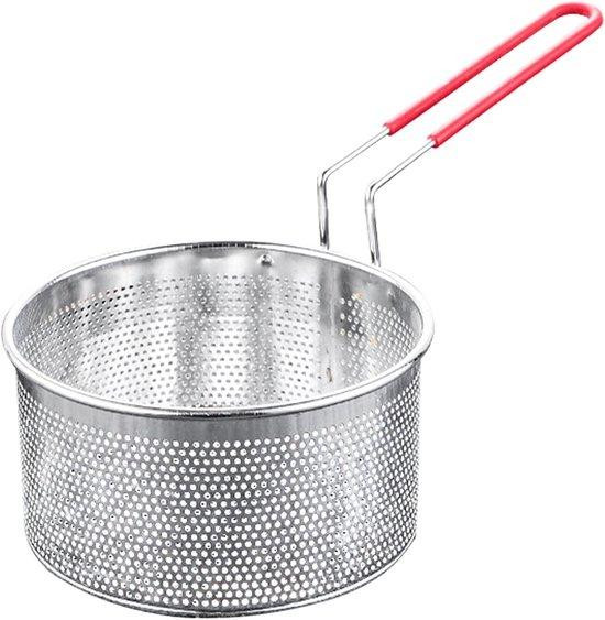 Benza Ibenzoa Roestvrijstalen frituurmand met ergonomische handgreep, Diameter: 18 cm