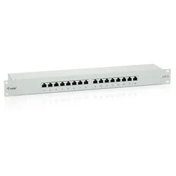 Equip 16-Port Cat.6 Geschirmtes Patch Panel, Hellgrau