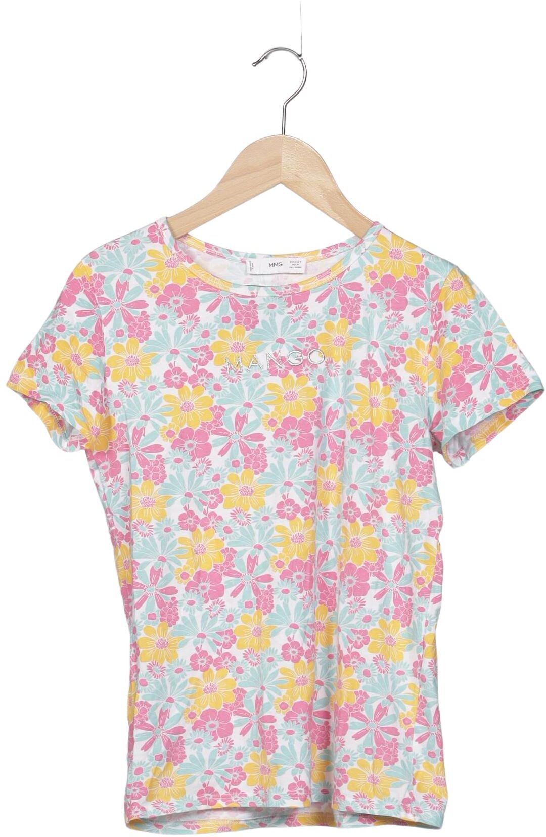 Mango Damen T-Shirt, Mehrfarbig, Gr. M, Baumwolle - Second Hand