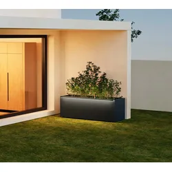 Herstera Garden Cube 50 L Plus | Outdoor Pflanzkübel rechteckig | 150x50x50 cm - Anthrazit