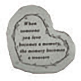 When Someone Becomes a Memory Heart Garden Memorial Accent Stone by Kay Berry in Grey