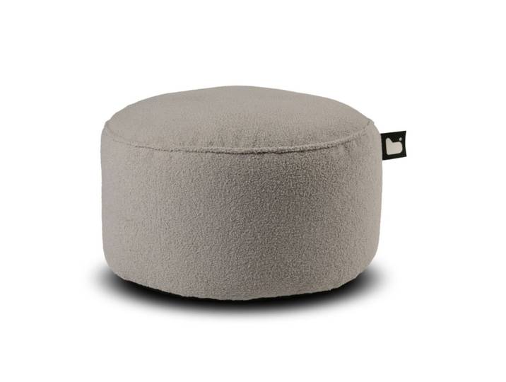 b-bag Extreme Lounging Sitzhocker b-poufe Teddy Soft Grey