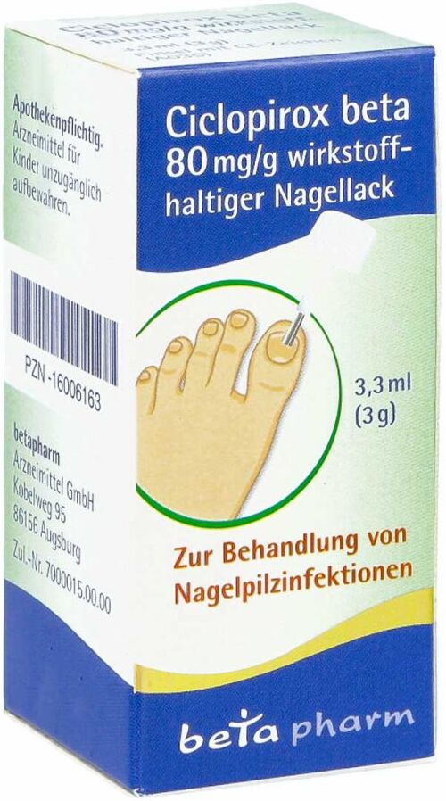 Ciclopirox Beta 80 mg/g wirkstoffhaltiger Nagellack 3.3ml