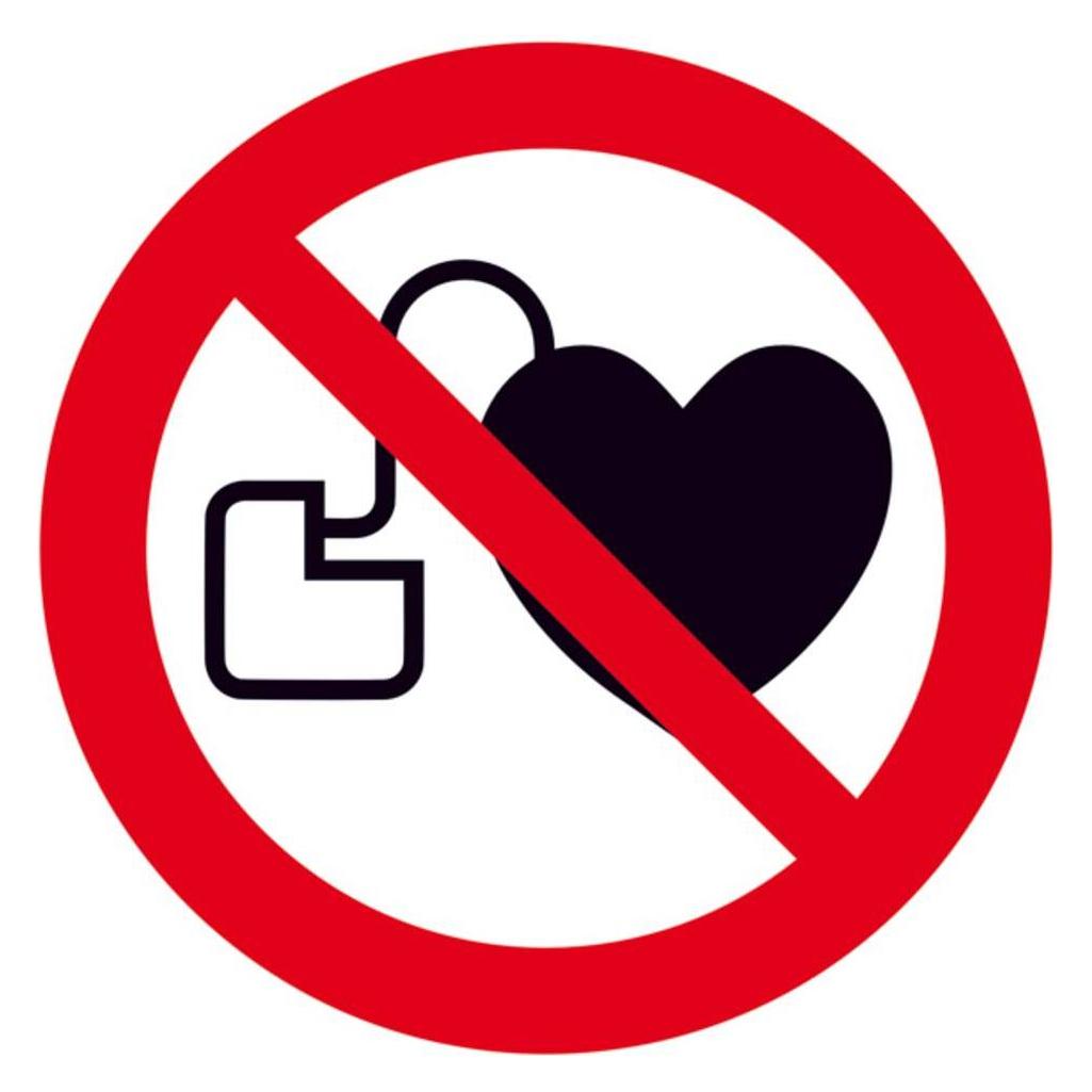 SafetyMarking Verbotsschild Kein Zutritt für Personen Herzschrittmachern oder implantierten Defibrillatoren (21.A6265)