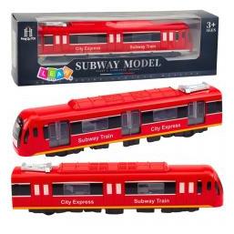 Lean Toys Metro Train City Express Türen öffnen Lichter Geräusche Rot (67992555)