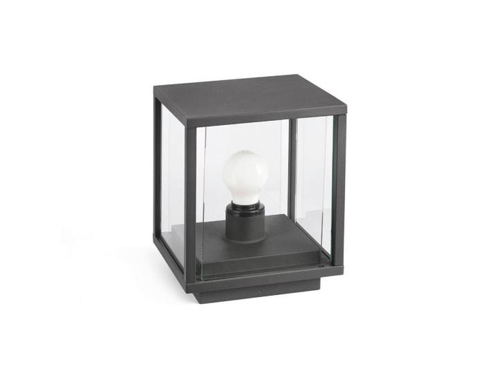 Aussenleuchte, Dunkelgrau, Metall, 20x22x20 cm, Lampen & Leuchten, Außenbeleuchtung, Außenleuchten