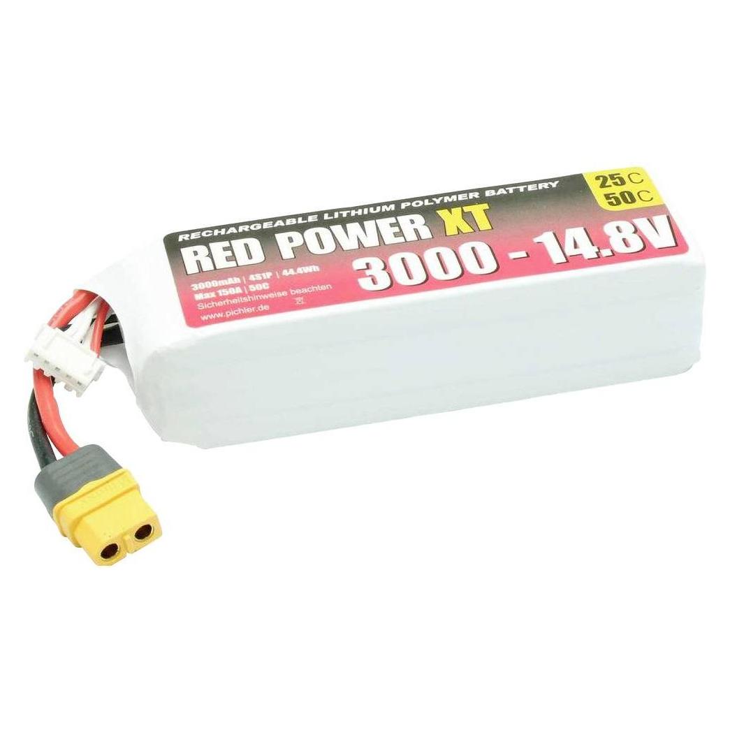 Red Power RD XT 3000 S4 - Akku-Pack Li-Polymer - Akku - 3.000 mAh (3000 mAh, 14.80 V) (15426)