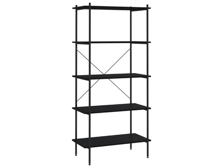Promotion Févr Bibliothèque/Étagère Debout - Black Month - armoire à livres - à 5 niveaux - Pour maison - Noir 80x40x163 cm FR9859